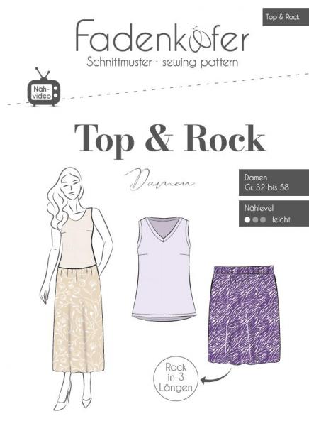 Fadenkäfer Papierschnittmuster Top & Rock